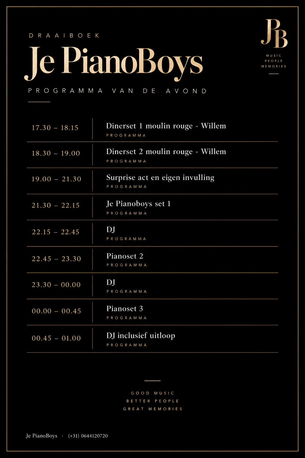 Je PianoBoys live